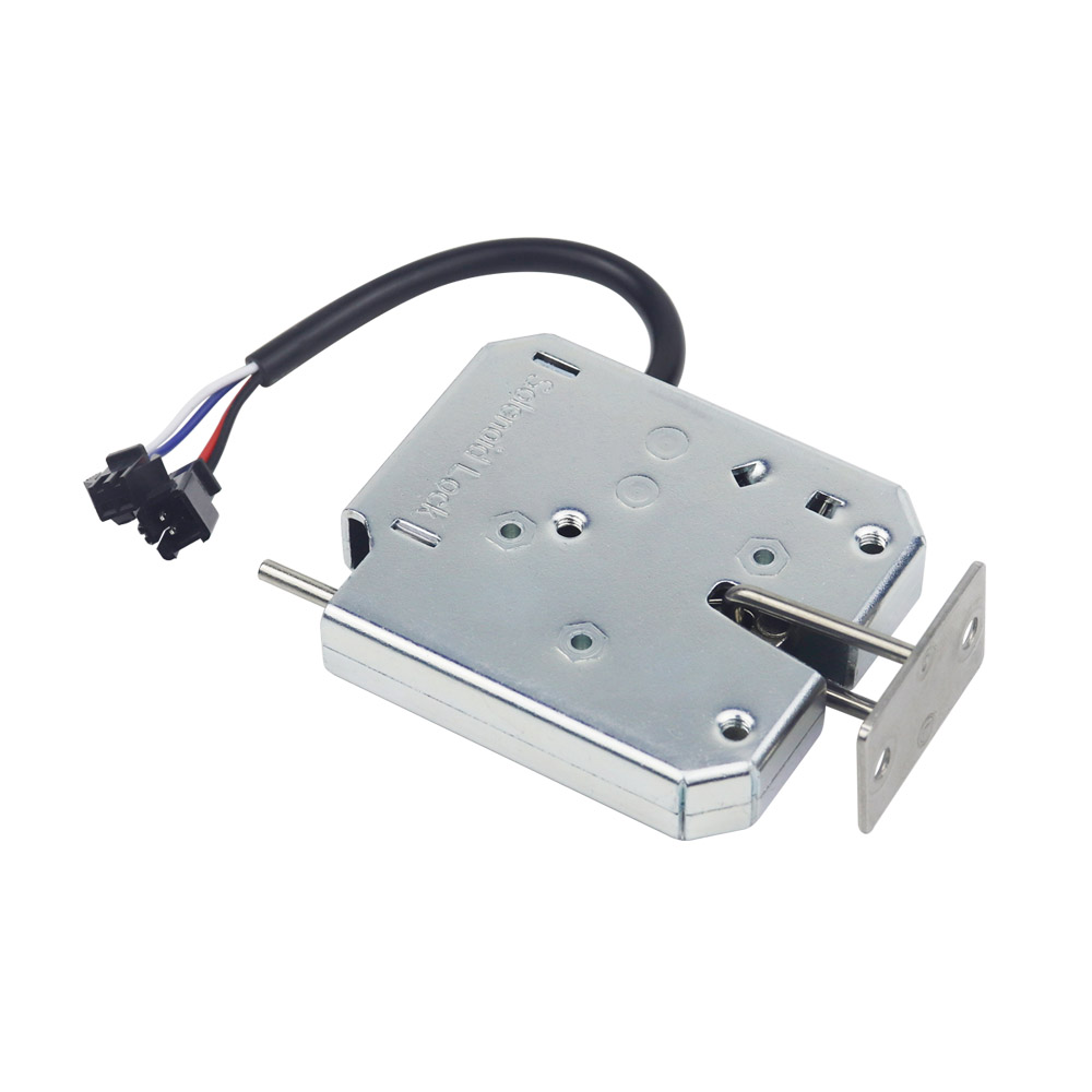Wired electromechanical lock for storage room doors